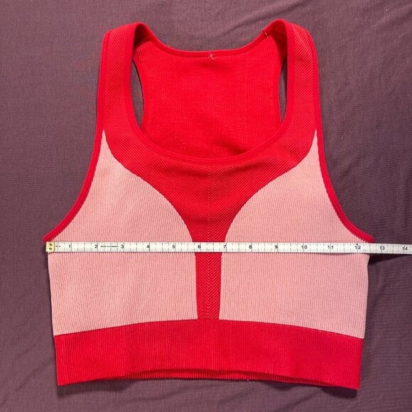 Fabletics Kris Seamless Longline Bra in red/pink - size Small (?) - Picture 2 of 7
